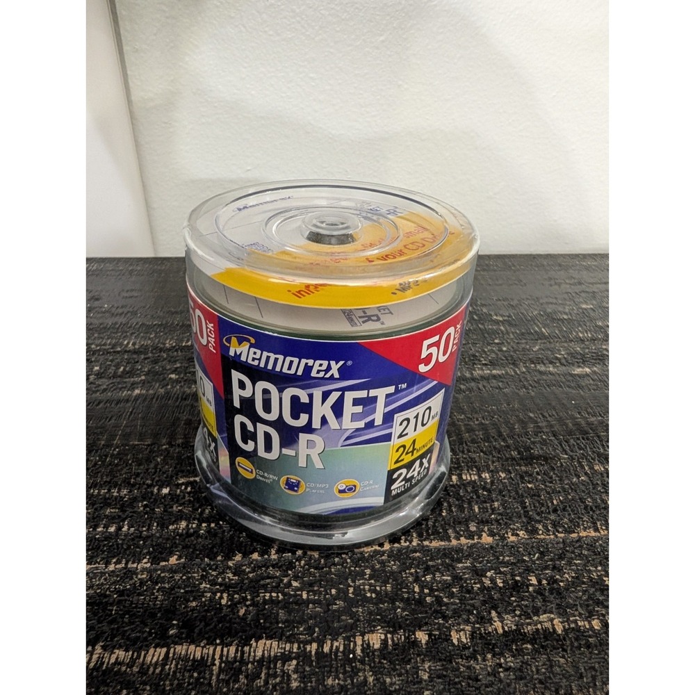 MEMOREX POCKET CD-R 50 PACK DISCS 24 MIN 24X MULTI SPEED - NEW & SEALED